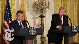 President Donald Trump Meets With Colombian President Juan Santos | The New York Times