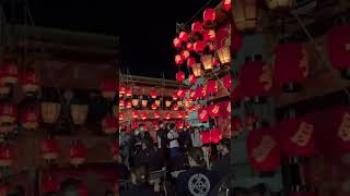 上野天神祭20022.10.22 だんじり　お囃子　提灯