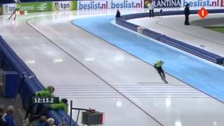 Schaatsen  de NK afstanden Sven Kramer-Jorrit Bergsma 10 km 27-10-2013