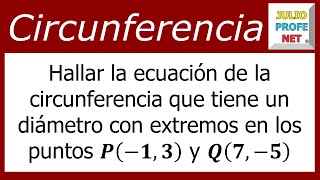 Ejercicio 2 de Circunferencia