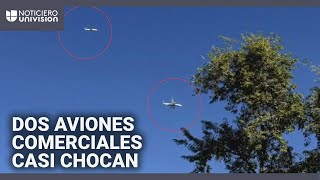 El momento en que dos aviones casi chocan cuando se preparaban para aterrizar en Arizona