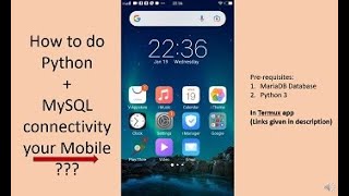 How to do Python + MySQL connectivity using Mobile(Updated)