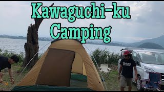 河口湖 Camping in Kawaguchi-Ku Lake with my son and friends (せぶboy)