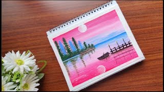 Create a stunning Pink Sky Landscape Painting