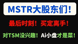 【美股嘉可能】TSM财报爆拉！但对TSM巨头没兴趣，AI中小盘才是主菜！特朗普准备走马上任，BTC江湖风起云涌！MSTR大股东们，注意啦！蓄势待发！赌性极强！TSLA最后一波机会啦！AAPL暂缓抄底！