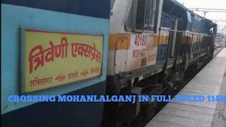 15075 TRIBENI EXP CROSSINGH MOHANLALGANJ IN 110KM/h