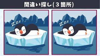 【間違い探し】難問が勢揃い！全５問のまちがいさがしで毎日の頭の体操！【脳活】