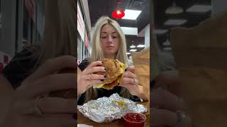 In my happy place eating a cheat meal 🍔🍟 #shorts | misscarriejune