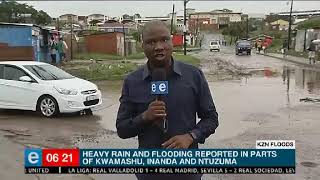 Heavy rain and flooding in Durban