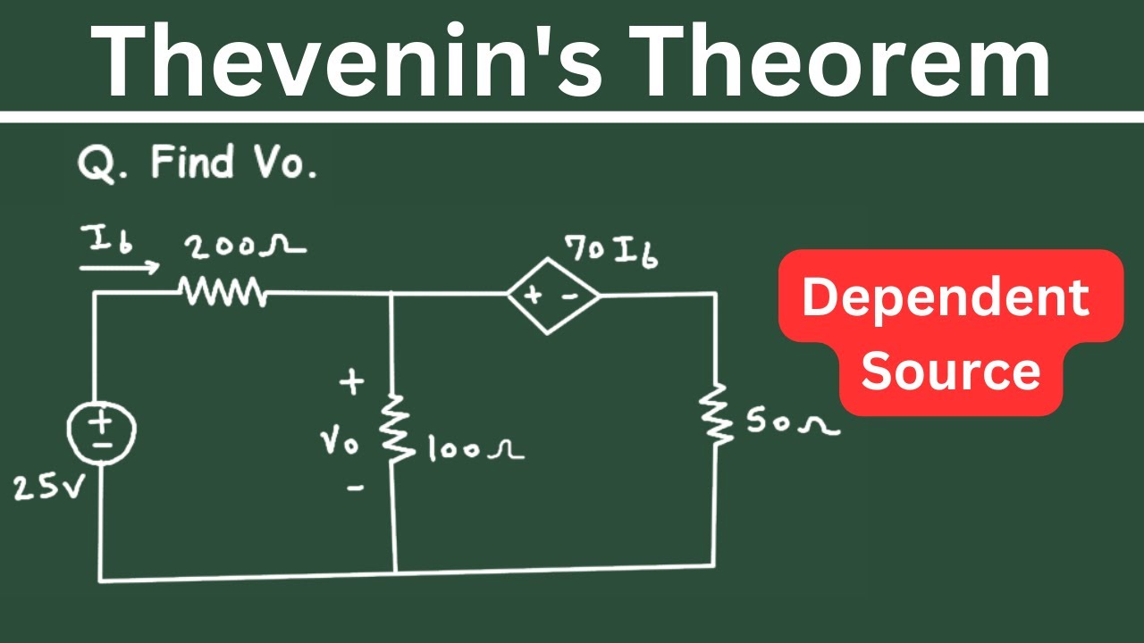 Thevenin's Theorem With Dependent Source Solved Example | Circuit ...