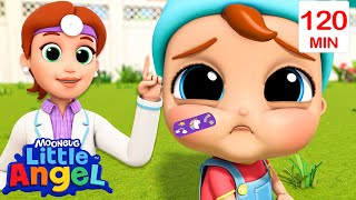 Oh No! Baby's First Boo Boo 😢 Bingo and Baby John | Little Angel - Nursery Rhymes and Kids Songs
