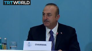 OIC Meeting: Turkish Foreign Minister Cavusoglu speaks at the summit's opening