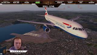 [P3D v4.2] Steep Approach into Marseille | British Airways A320 at LFML