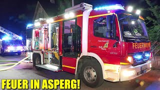 [FEUER AUF DACHTERASSE] - Nächtlicher Brandeinsatz der Feuerwehr Asperg - 15.05.2022 -