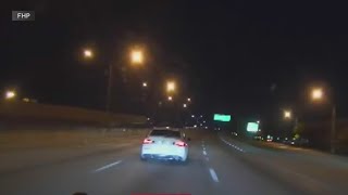 Caught on camera: FHP high speed pursuit of reckless driver on I-95