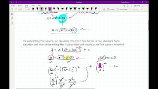 VIDEO #1  Converting from Standard Form to Vertex by Completing the Square