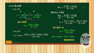 『高校生のための物理学』2.5.8.重心速度