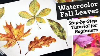 Easy Watercolor Fall Leaves For Beginners