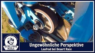 Ungewöhnliche Perspektive: Laufrad "Desert Race" im Heide Park Resort