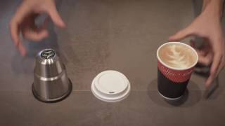 Lid Safe Coffee Cup Lid Applicator Demonstration (HC558)