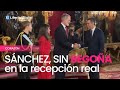 Sánchez aparece sin Begoña en en la recepción en el Palacio Real por el 12-O