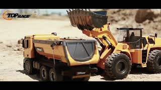 Top Race 23 Channel Hobby Remote Control Excavator, Construction Tractor, Full Metal Excavator