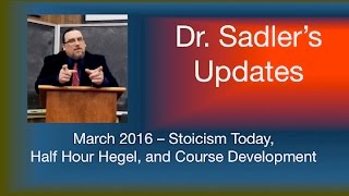 Dr. Sadler's Channel Updates - March 2016