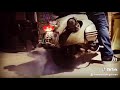 tore 57 hotrod vespa scooter burnout with 42 horsepower