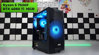 Ryzen 5 7500F + RTX 4060 Ti 16GB 👽 The Perfect Budget Gaming PC Build + Test 1080p 1440p 2160p