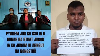 PYNREM JUR KA KSU IA U RUNAR BA BTHAT JUBOR IA KA JINGIM KI ARNGUT HA NONGSTIÏÑ