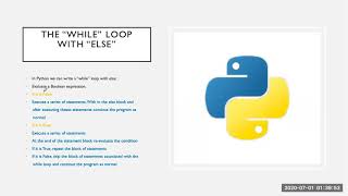 Python (using else with while loop) Week 4 Lecture 7 (Part 2)