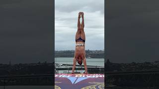 athlete does first handstand dive ever 🤸 #shorts