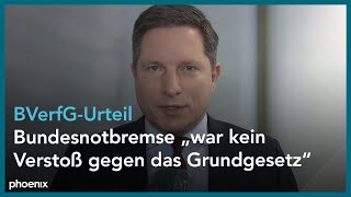 ARD-Rechtsexperte Frank Bräutigam u. a. zum BVerfG-Urteil zur Bundesnotbremse am 30.11.21