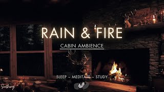 Rain and Fireplace Sounds | NO ADS | Cozy Rain Sounds For Sleeping