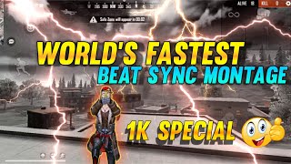 Worlds Fastest Free Fire Beat Sync  Montage |1k SPECIAL | Mujhse Shaadi karogi | Taj GAMING