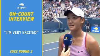 Xiyu Wang On-Court Interview | 2022 US Open Round 2