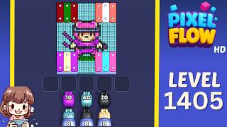 Pixel Flow Level 1405 Solution Walkthrough