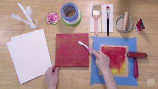 Studio Art Tutorials at Home: Monoprints and the Elements of Art