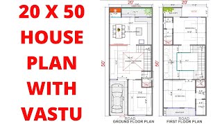 20*50 House Design 3D | 1000 Sqft | 111 Gaj | 2 BHK | Modern House Maker