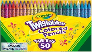 Crayola Twistables Colored Pencil Set (50ct) No Sharpen Colored Pencils For Kids Review