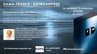 DATACAMP #20 : Gouvernance des données, les moments marquants de 15 ans d'immersion dans les données