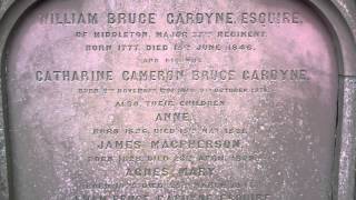 Major William Bruce Gardyne of Middleton Memorial Gravestone Inverkeilor Scotland