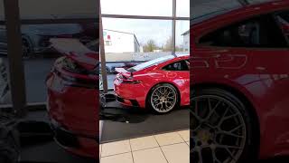 Carmine Red Porsche 911 Carrera S getting ready for it's new home!!