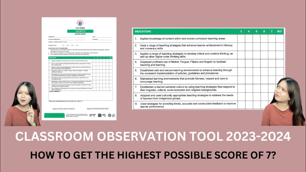 Classroom Observation Tool Sy 2025 2026 Deped School Calendar