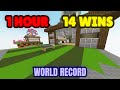 Getting the MOST bloxd.io bedwars wins in a hour! (Ft. Catboy)