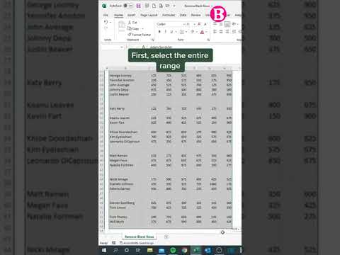 Delete All Blank Rows in Excel Entire Row @BrainUpp