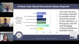 Webinar: Barriers to Record Clearing: Responses from the Field