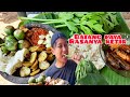 MUKBANG BATANG DAUN PEPAYA MUDA RASANYA PAIT KETIR+ LALAPAN JENGKOL GORENG SAMA PETAI||MAKANAN SUNDA