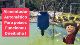 Como fazer um sistema alimentador automático para peixes! Funcionou direitinho!