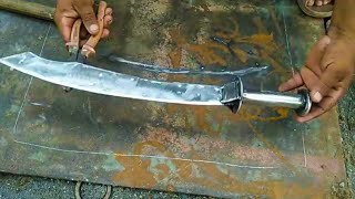 How To Making Forging A Sword Out Of Rusted Iron Rebar Scrap Dangerous Sword Jungli 2023